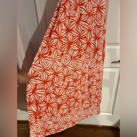 Alternative Apparel Orange Red Soft Sleeveless Lightweight Midi Tank Dress Sz M - Picture 4 of 8